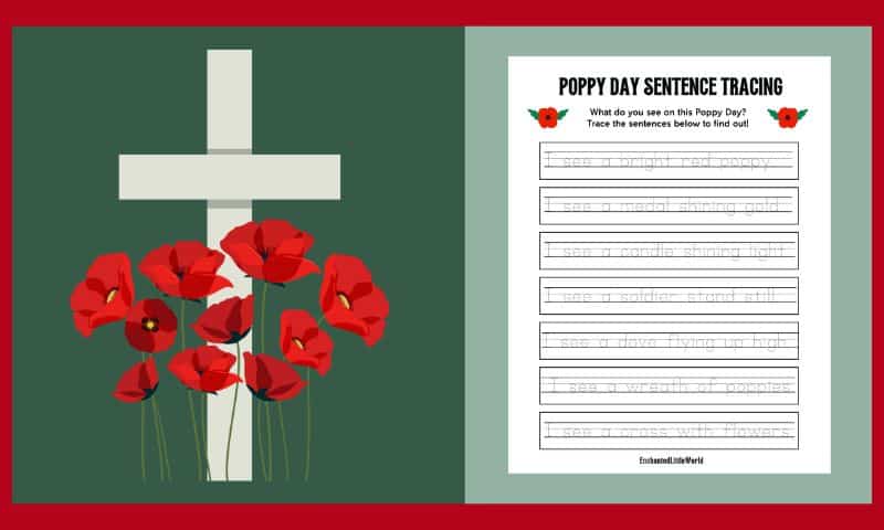 Free Printable Poppy Day Worksheet
