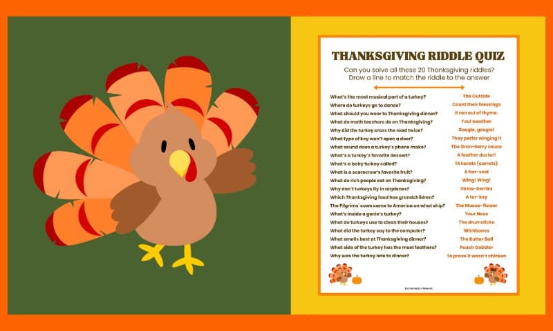 Free Thanksgiving Riddle Game