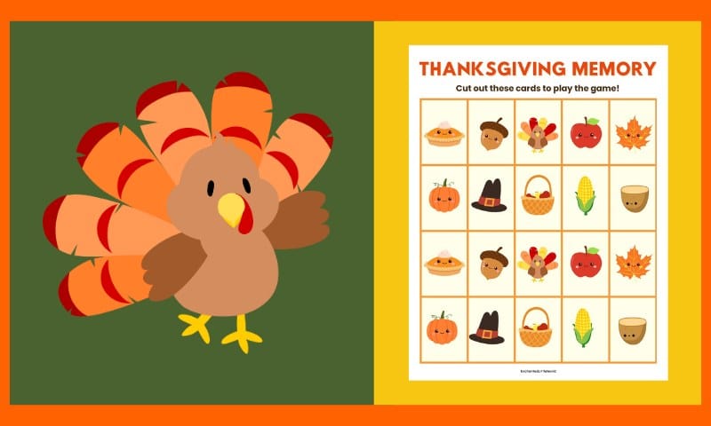 Free Thanksgiving Memory Game