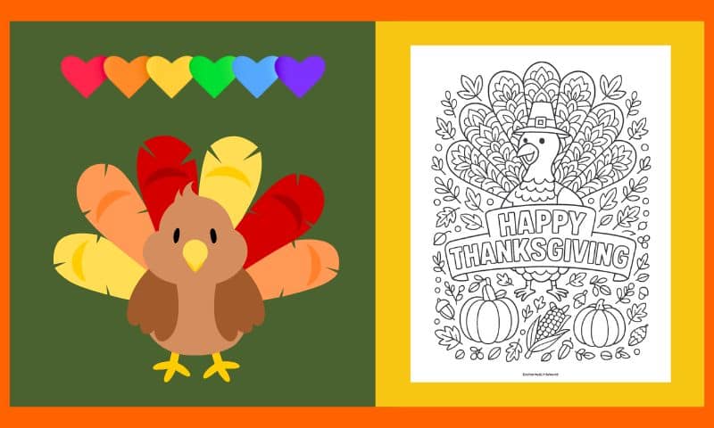 Free Thanksgiving Coloring Page 15