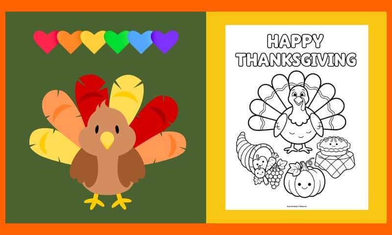 Free Thanksgiving Coloring Page 3