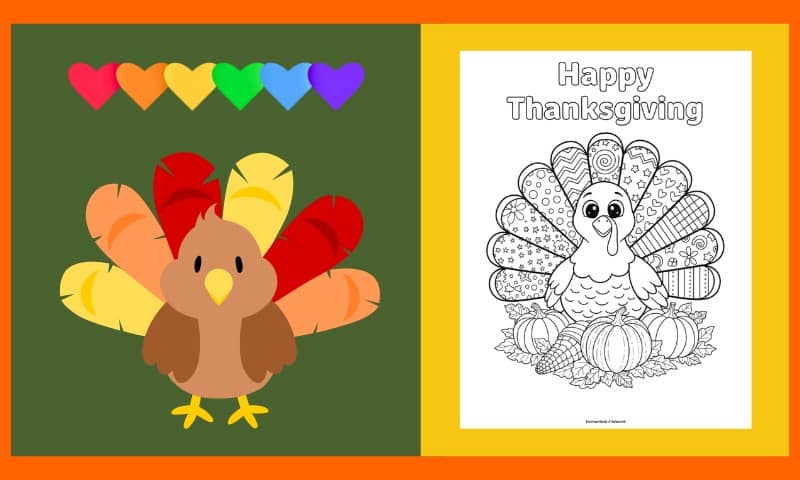 Free Thanksgiving Coloring Page 7