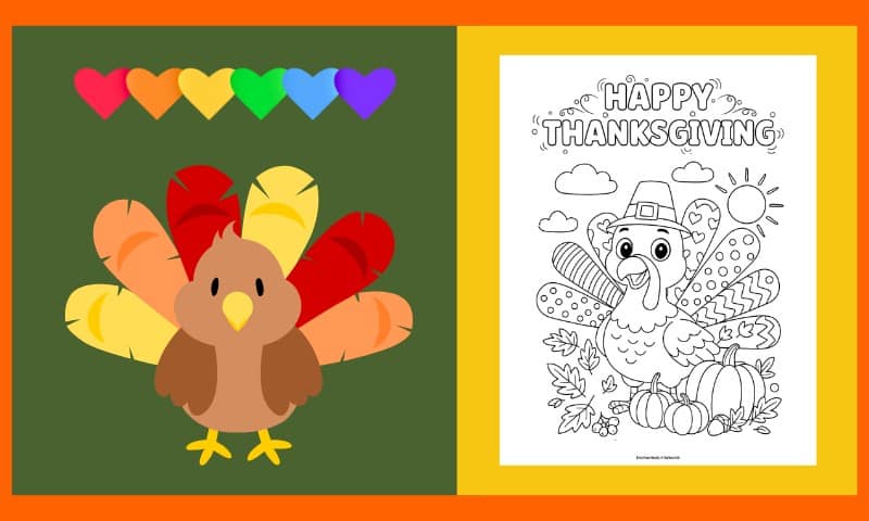 Free Thanksgiving Coloring Page 8