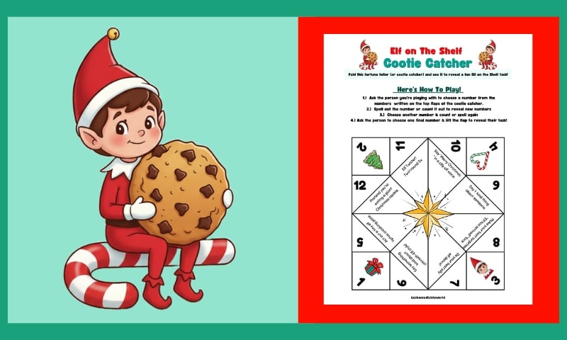 Free Elf On The Shelf Cootie Catcher