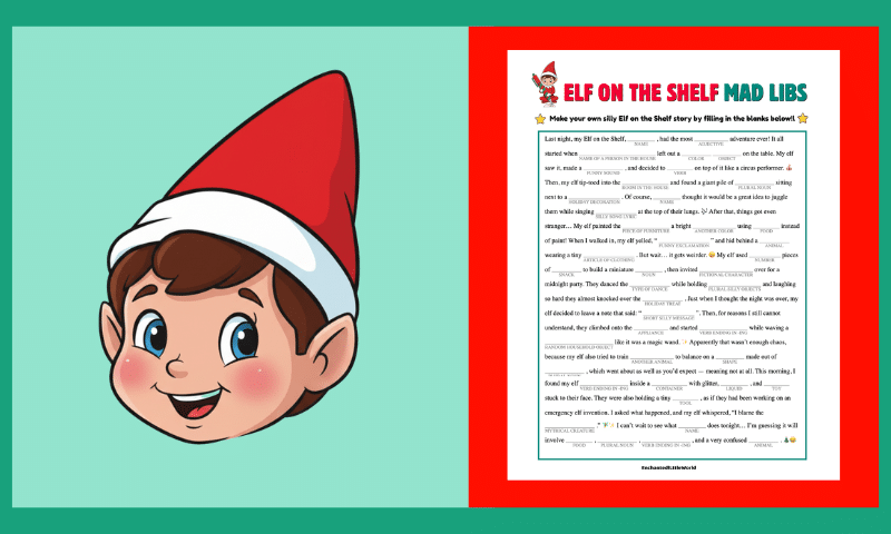 Free Elf On The Shelf Printable Mad Libs For Kids