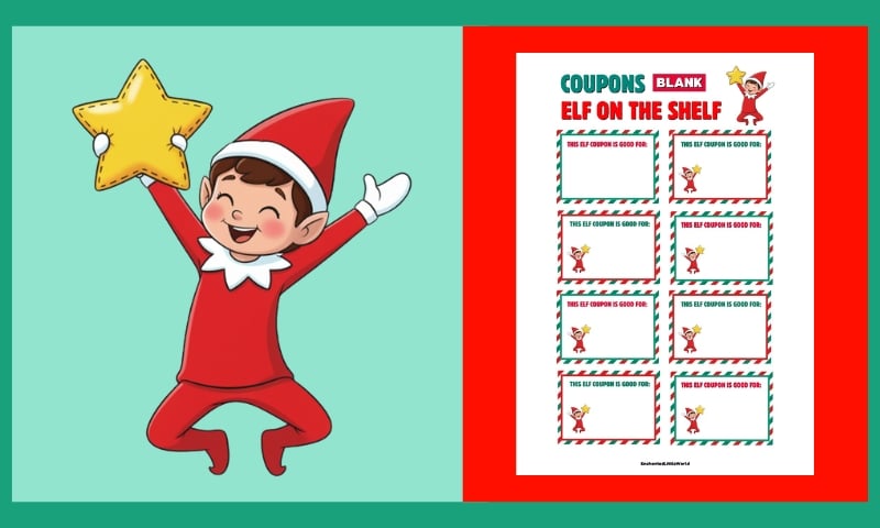Free Elf On The Shelf Printable Blank Coupon Notes