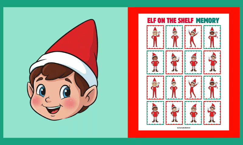 Free Elf On The Shelf Printable Memory Game