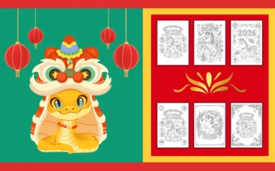 6 Free Printable 2026 Lunar New Year Coloring Pages