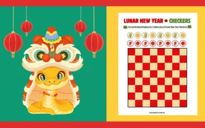 Free Printable Lunar New Year Checkers Game