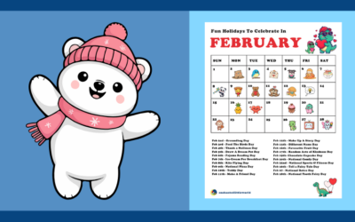Free Printable February Calendar – Fun Holidays