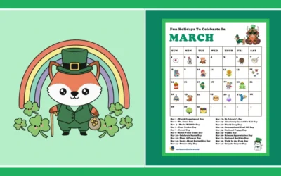 Free Printable March Calendar For Kids – Fun Holidays