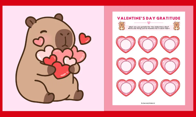 Free Printable Valentines Day Gratitude Worksheet