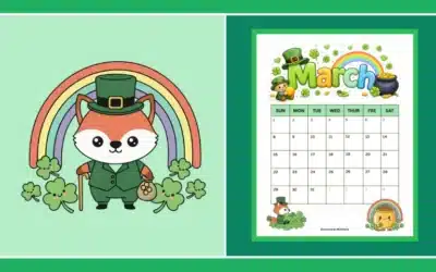 Free Printable Blank March 2026 Calendar for Kids