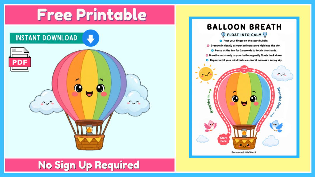 Free Printable Breathing Exercises for Kids • Enchanted Little World